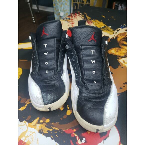 Nike Air Jordan 12 Retro Low Playoffs Sneakers Black/White, Men's Size 11.5 - Picture 1 of 8